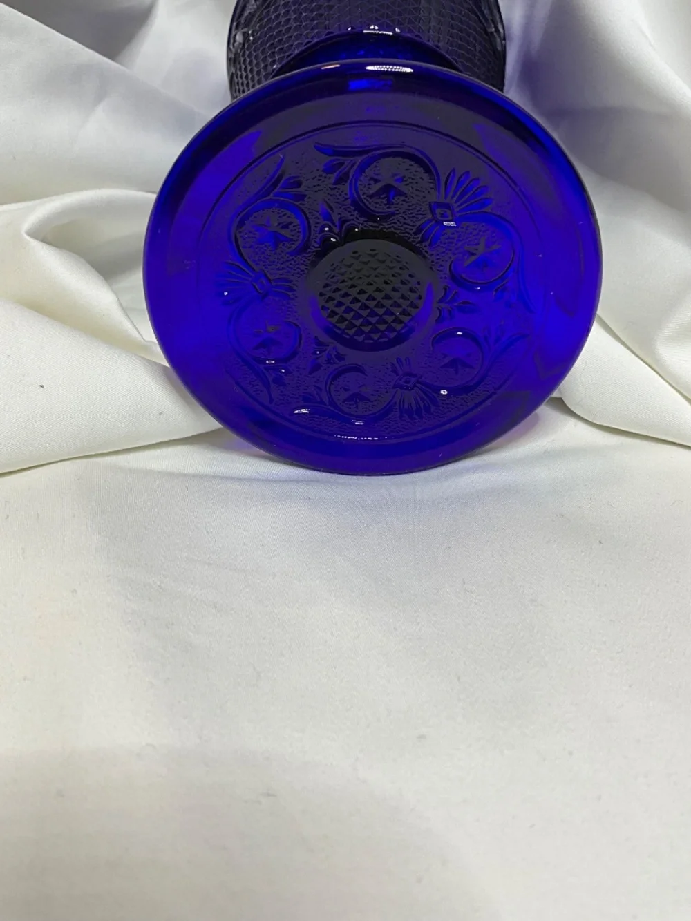 Vintage Imperial‎ Glass Cape Cod Cobalt Blue Water Goblets - Set of 4